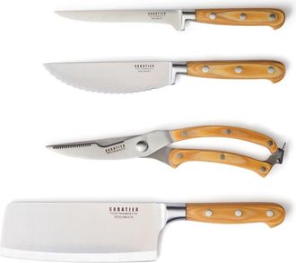 Sabatier Trompette Juego de 4 cuchillos Madera claro