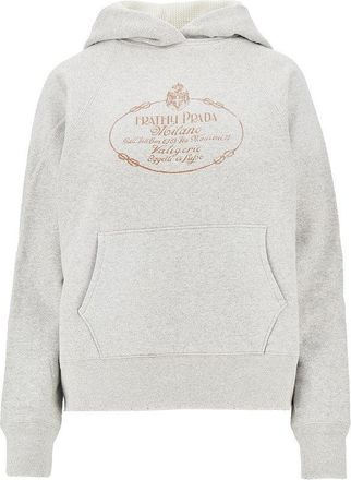 Prada Distressed cotton hoodie with Woman XS