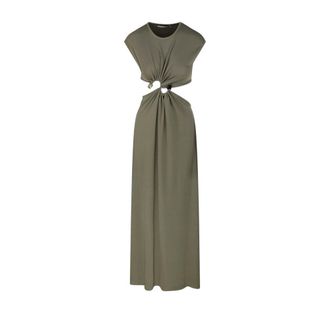 CHRISTOPHER ESBER Eucalypt Buckle Tank Dress - female - Christopher Esber - Maxi Dresses - Green - L - Dresses