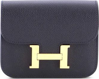 Herm&egrave;s Constance Slim Wallet Epsom small wallets - Nero