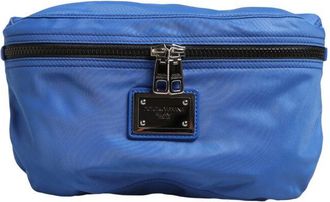 Dolce & Gabbana Dolce & Gabbana Blue Logo Plaque Nylon Waist Fanny Pack Mens Borse Mens Bag
