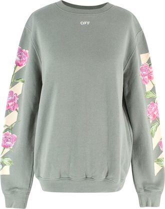 Off-white OFF-WHITE Mint Floral Arrow Sweatshirt Size XXS