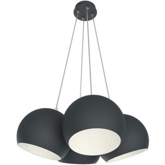 Lumicom Joe Sospensione, 4X E27, max 42W, metallo, antracite bianco, D.25cm - Lumicom