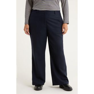 Seasalt Cornwall Lowena Straight Leg Recycled Wool Blend Pants in Maritime at Nordstrom, Size 20 Us