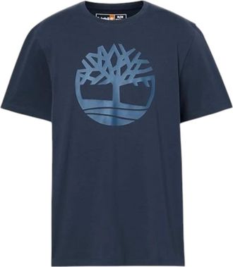 Timberland Korte Mouw Tee Kennebec River Tree - Heren - T-shirts - Blauw - M - Katoen - Tops