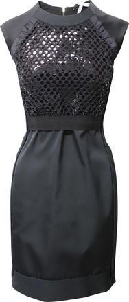 Victoria Beckham Sequin Lined Dress in Black Polyester