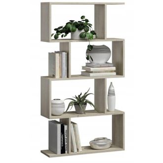 OEM Libreria Bask 4, Rovere Sonoma, In Piedi, Divisorio Per Soggiorno, Ufficio, Camera Da Letto, Mk