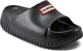 Hunter Faroe Platform Slide Sandal in Black at Nordstrom, Size 6