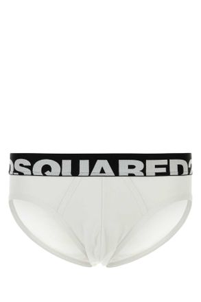 Dsquared2 White Stretch Cotton Brief