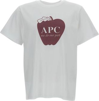 A.P.C. Pomme Tee - Heren - T-shirts - Wit - XS - Katoen - Tops