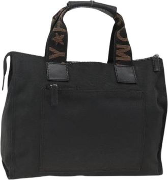 Fendi Pre-owned Vintage Canvas Handtas - Dames - Vintage Handtas - Zwart - ONE Size - Leer - Vintage