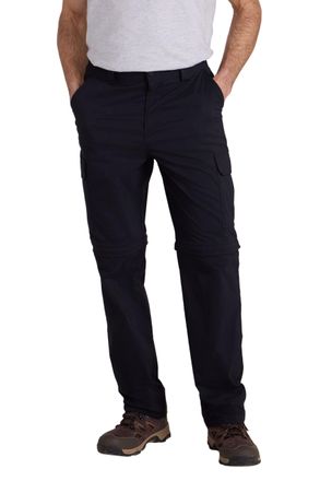 Mountain Warehouse Delta Mens Cargo Stretch Zip-Off Trousers Regular - Stretchy Pants with UV Protect Max & Quick Drying - Spring Walking, Hiking, Outdoors & Trekking Bl