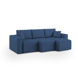 Divani.Store Morfeo Sof&aacute; Con Asiento Extra&iacute;ble En Tela Impermeable 245 Cm Azul