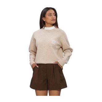Suncoo Pacoli Trui - Dames - Truien - Beige - Maat: L Wol
