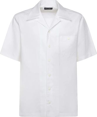 Dolce & Gabbana Short Sleeve Shirts - Heren - Korte mouwen Overhemden - Wit - L - Overhemden