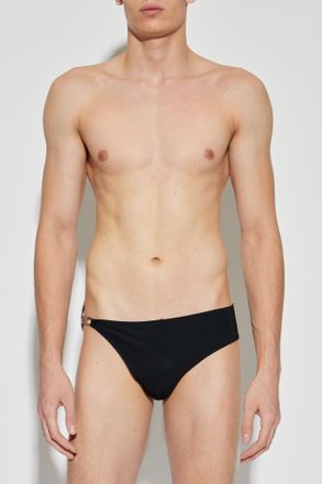 Rick Owens Swim Briefs With Applique, Mens, Black