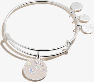 Alex and Ani Happy Retirement Charm Bangle in Silver at Nordstrom