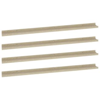 vidaXL Vidaxl - Estantes De Pared 4 Unidades Roble Sonoma 115x9x3 Cm