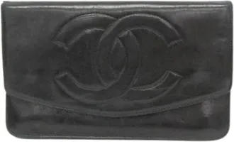 Chanel Pre-owned Wallets, female, Black, Size: ONE SIZE Pre-owned Coco mark Long wallet (bi-fold)