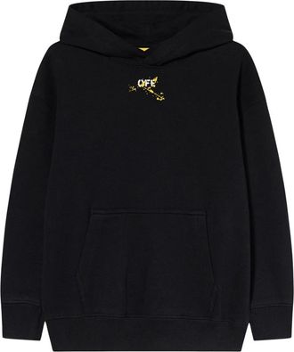 Off-white Diagonal Splat Hoodie - male - Off White - Kids Sweatshirts - Black - 8 Y - Kids