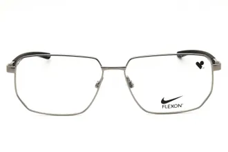 Nike NIKE4317N Metal Square Eyeglasses - Silver
