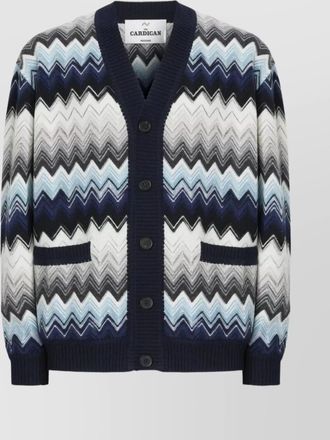 Missoni chevron pattern cardigan pockets