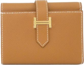 Herm&egrave;s Gold Epsom Leather Wallet (Bi-Fold) (Pre-Owned)