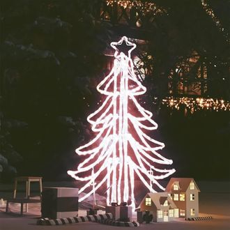 vidaXL Vidaxl Figura &Aacute;rbol Navidad Plegable 3 Pzas Blanco C&aacute;lido 87x87x93 Cm