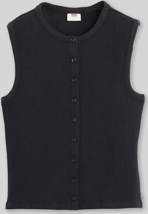 Levi's Top aus Rippstrick mit Knopfleiste in Anthrazit, Gr&ouml;&szlig;e XS