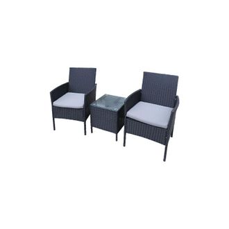 Dea set salotto rattan radical antracite