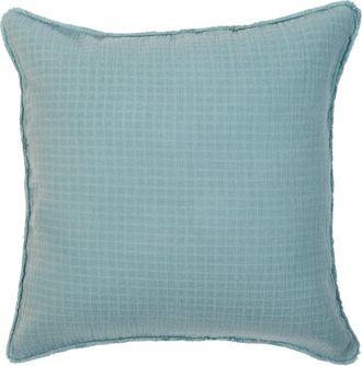 Maison d'&eacute;t&eacute; Funda de coj&iacute;n gasa de algod&oacute;n azul mineral 65 X 65 cm