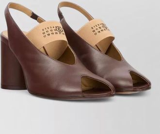 Maison Margiela slingback peep toe block heel pumps