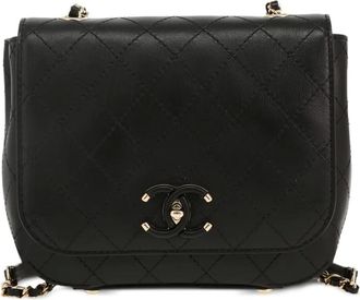 Chanel 2020s gewatteerde schoudertas met kettinghengsel - Zwart