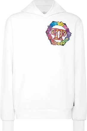 Philipp Plein Hoodie Sweatshirt - Heren - Hoodies - Wit - M - Katoen - Hoodies & sweatvesten