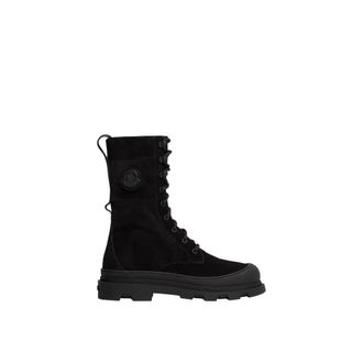 Moncler Moncler Vera High Suede Lace-up Boots, Women, Black, Size: 38,5