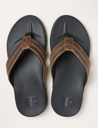Fat Face FatFace Burke Tan Brown Comfort Flip Flop