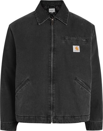 Carhartt Work in Progress Detroit Quilted Denim Jacket - Black - XL