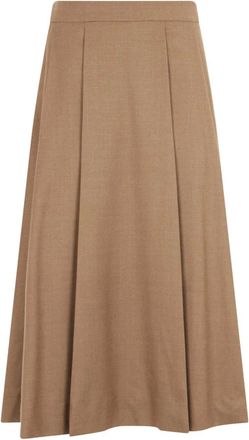 Slowear Falda Larga de Corte Ancho - Skirts - Mujer - Marr&oacute;n - S