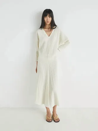 Masscob Arbor Dress In Alabaster