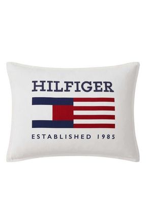 Tommy Hilfiger Flag Graphic Accent Pillow in White/blue/red at Nordstrom