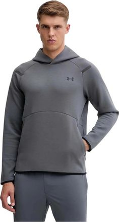 Under Armour Unstoppable Fleece - Heren - Sportshirts - Grijs - L - Katoen - Fitness
