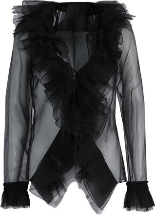 Givenchy Ruffled Silk-Organza Blouse