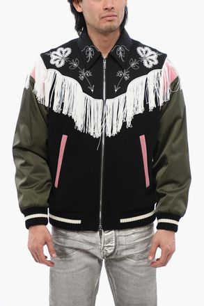 Dsquared2 Embroidered Bomber WESTERN with Fringes Dsquared2
