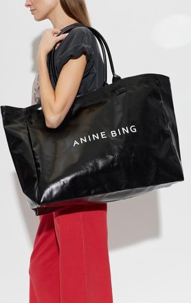 Anine Bing Leo Coated Bag, Womens, Black