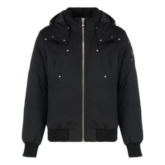 Moose Knuckles Down Jackets, male, Black, Size: XL Bomber Jacket Ballistic Padded