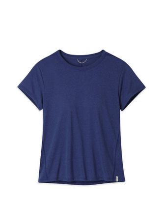 Stio | Womens Divide Tee Shirt Short Sleeve, Size Extra Small in Mountain Shadow Heather | Cotton