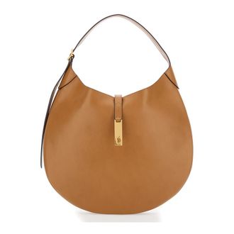 Polo Ralph Lauren Shoulder Bag P Id Shldr With Brown Leather Strap Woman Cow Hand