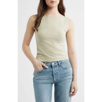 Reformation Dusk Stretch Knit Top in Dried Herbs at Nordstrom, Size X-Large