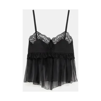 Chlo&eacute; Dames, Tops, Zwart, Maat: M Zijde