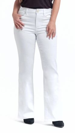 1822 Denim Mid Rise Better Butter Slim Bootcut Jeans In White